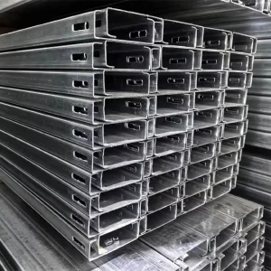 Galvanized Steel U Channel Profile, U Purlin for Construction Framing and Solar Mounting, Q235/Q355 Material