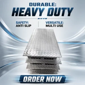 Galvanized Tread Plate Teardrop Pattern Non-Slip Diamond Steel Sheet with MTC Mill Test Certificate for Trailer Ramp