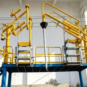 Galvanized Walk Ladder Folding Stairs with Anti slip Treads for Fall Prevention of Road Tanker Top Loading