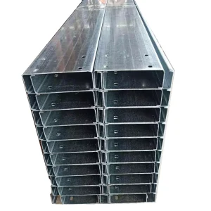 Galvanized c Channel 2×4 100H X 20B X 15A 1.5mm Thick Long Wall Girts