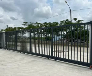 Garden Boundary Wrought Iron Balustrade Decorative Barrier Separating Lawn Courtyard and Rest Areas