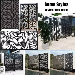 Gardening Aluminum Alloy Metal Fence Outdoor Security Panels for Villa Courtyard Modern Design Laser Cut Durable Easy