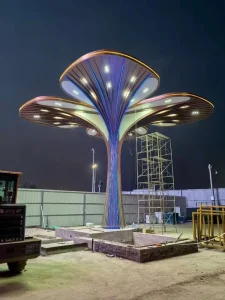 Geometric Stainless Steel Canopy