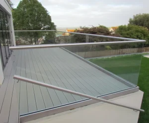 Glass Balustrades Aluminum U Channel Frameless Glass Balustrades for Balcony and Stairs