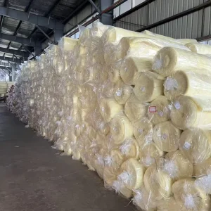 Glass Wool Insulation Blanket 12kg M3 60mm Square Roofing Roll Eco Friendly Fire Resistant Soundproofing Sheet
