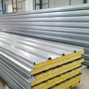 Glass Wool Sandwich Panels Sound Proof and Thermal Insulation for Warehouse Workshop