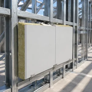 Glostar CE ISO Color Steel A1 Rock Wool Sandwich Panel With PU Edge Sealing Moisture Proof for Food Processing Factory