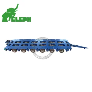 Gold hofer Type Over Heavy Duty 8 Steering Lifting Axles Lines 220tonnes Modular Truck Semi Trailer With Concave Beam Drop Deck
