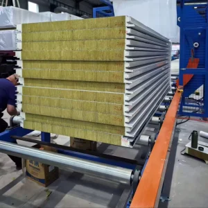 Good Load Capacity No Water Absorption Rock Wool Core Fire Barrier Sandwich Panel Wall Wall Panels Boards