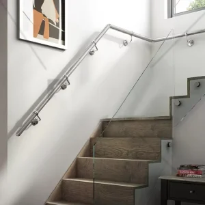 Good Quality Stainless Steel Welded Grade Stair Railing Stainless Steel Handrails School Hospital Library Stair Railing
