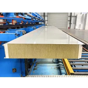 Government Building Fireproof Composite Panel with PU Edge Rock Wool Core