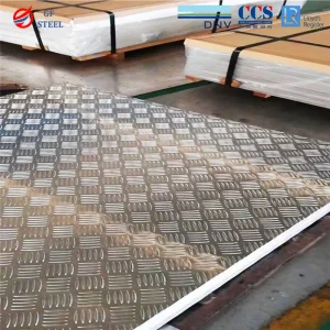 Grade 1050 Aluminum Checkered Plate Five Bar Anti Slip Industrial Flooring Shipbuilding Construction Marine GF Steel Mill Test