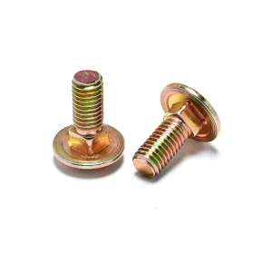 Grade 8.8 Carbon Steel Golden Zinc Carriage Bolt for Heavy Duty Agricultural Equipment