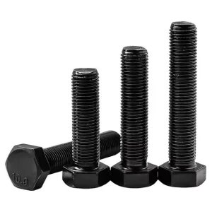 Grade 8.8 High-Strength Fine-Pitch Hex Bolt, Black Oxide, Full- or Half-Thread