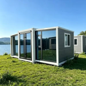 Grey Wood Grain Panel Detachable Moisture-Proof Expandable Prefabricated Container Unit, 10-40 ft