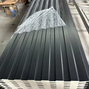 Groove Pattern Steel Multicolor Pu Sandwich Panel Metal Wall Cladding Board Moistureproof and Fireproof Wall Board for