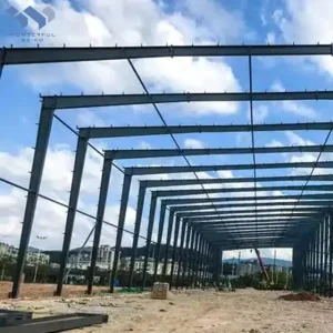 Grounded Hot Rolled Bolt Locked Wide Span Gutter Set Steel Roof Trusses Steel Structure Prefab Warehouse Steel Structure