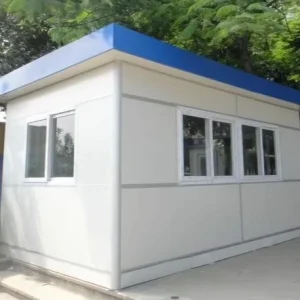Guard Booth Gatehouse Security Booth Prefabricated Community Duty Room Parking Lot Stainless Steel Eps House Model I 123