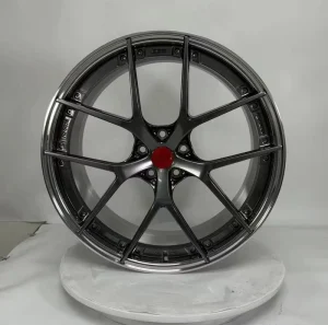 Gunmetal Polished Lip Five Spoke Forged 6061 T6 Aluminum Alloy Wheels S4-00069 18-24