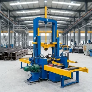 H-Beam Automatic Assembly Machine with PLC Hydraulic Clamping and Mechanical Synchronous Positioning