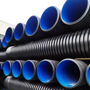 HDPE Double Wall Corrugated Pipe DN500mm 600mm 800mm Durable HDPE Drainage Pipe for Rainwater Collection