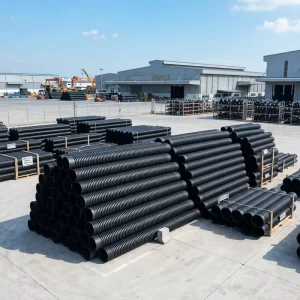 HDPE Large Diameter Corrugated Sewer Pipe High Pressure Resistant Pipe for Underground Municipal Project Supplier