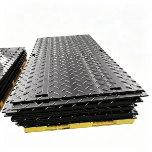 HDPE Temporary Road Mat 4×8 with Virgin Material, Ground Protection Board for Construction Equipment