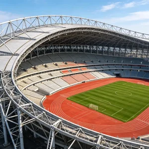 Haibo Brand Steel Structure Stadium Prefab Truss Frame Large Span Sports Hall Arena Fireproof Wind Resistant Fast Assembly