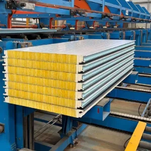 Healthcare Facility Insulated Rock Wool Panel with Polyurethane Edge Band