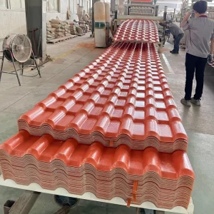 Heat Resistant Colorful PVC Resin Roofing Tile Waterproof ASA UPVC Roof Sheet Spanish Glazed Corrugated Plastic Roof Panel