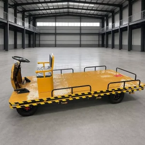 Heavy Duty 1 Ton 2 Ton Electric Flatbed Cargo Transporter for Cargo Transport Electric Flatbed Cargo Trolley Cart