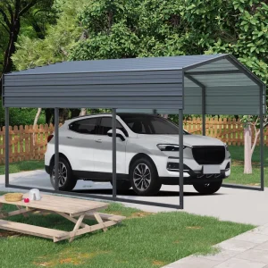 Heavy Duty 10×15 FT Galvanized Steel Carport Canopy Large Metal Roof Frame 1 Piece MOQ
