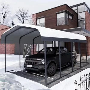 Heavy Duty 12*20ft Metal Carport Kit with Galvanized Steel Roof Outdoor Storage Carport with House Use Steel Structure