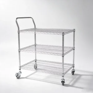 Heavy Duty 4 Tier Chrome Plated Carbon Steel Wire Shelving Unit Adjustable Warehouse Storage Shelves