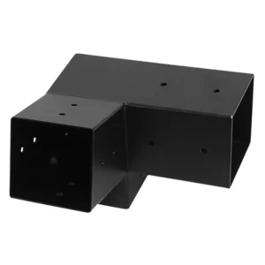 Heavy Duty 8×8 Pergola Bracket 15°Slanted Roof DIY Pergola Gazebo Kit 3-Way Angled Metal Post Bracket Powder Coated Nature