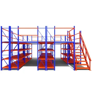 Heavy Duty Anti-Corrosion Metal Mezzanine Floor System Industrial Warehouse Rack and Pallet Racking for Garages and Warehouses