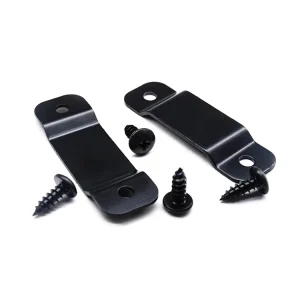 Heavy Duty Black Brackets with Screws Steel Stud Bracket Bending Sheet Metal Fabrication Metal Stamping Kit