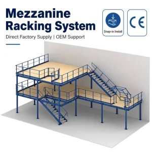 Heavy Duty Cantilever Mezzanine Racking System Double Storage Capacity Custom Warehouse