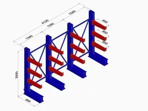 Heavy Duty Cantilever Racks Are Used for Warehouse Storage to Store Hardware Steel Pipes Pipes and Plates