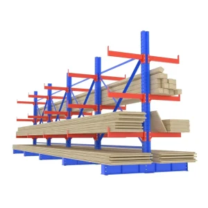 Heavy-Duty Cantilever Racks for Warehouse Storage of Hardware, Steel Pipes, and Plates
