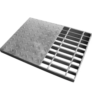 Heavy Duty Composite Steel Grid Galvanized Sheet Metal Mesh Platform Steel Grid Walkways and Stair Treads