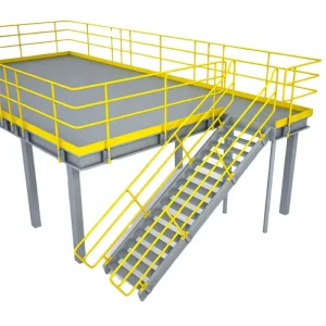 Heavy Duty Corrosion Protected Steel Warehouse Platform Racking System with Powder Coated Finish High Load Capacity Floor Rack