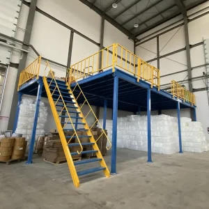 Heavy Duty Corrosion Protection Multi Level Steel Floor Mezzanine Rack Powder Coated Finish Adjustable