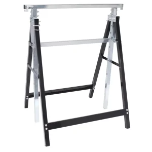 Heavy-Duty Folding Steel Sawhorse Portable Height-Adjustable Trestle for Construction Customizable Dimensions New and Used