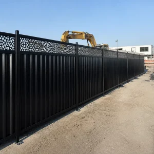Heavy Duty Galvanized Color Steel Fence Panels for Australia Mining Construction Site Security Perimeter Boundary Wall