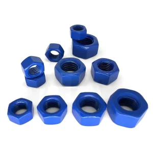 Heavy Duty Galvanized PTFE Double Coated Hex Nut Corrosion Proof Locking Nut for Offshore Platform and Pipeline Applications