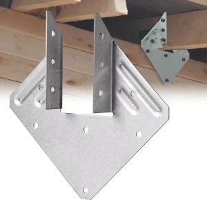 Heavy Duty Galvanized Steel Hurricane Strapping 18-Gauge Rafter Tie Clip Brackets Connectors for Rafters Trusses Wood Timber