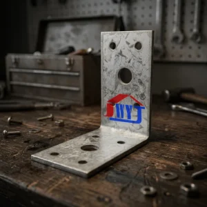 Heavy Duty Galvanized Steel Right Angle Bracket Modern Anti-Corrosion Corner Connector for Floor Wood Support
