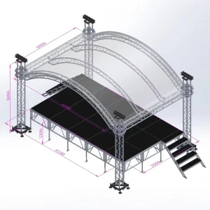Heavy Duty Ground Support Truss Lift Tower Truss Sleeve Block Truss Steel Base for Stage Roof