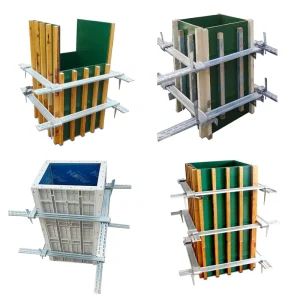 Heavy Duty High Strength Adjustable Square Concrete Column Formwork Clamp Precast Building Construction Steel Mold